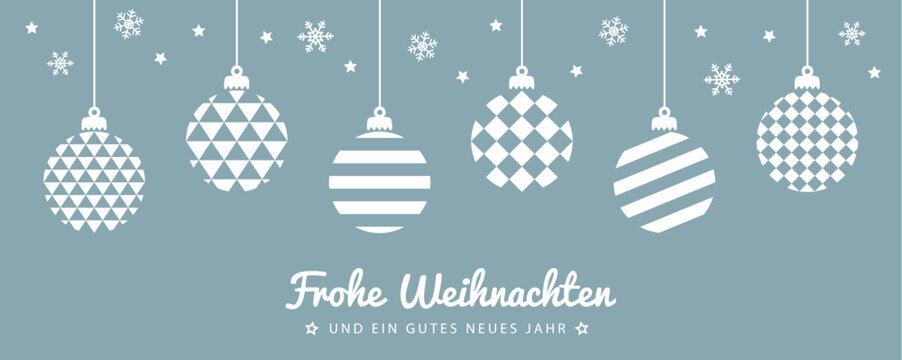 merry christmas card with hanging ball decoration vector illustration
