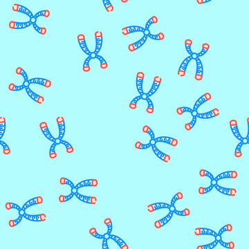 chromosome genetic engineering vector seamless pattern chromosome genetic engineering sign illustration