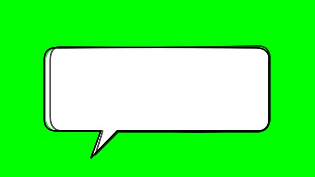 Animated Speech Bubble Pop-Up on Green Screen