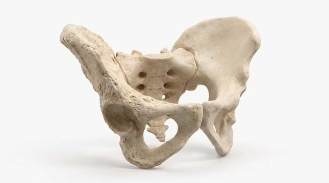 Anatomical human pelvis bone model showing the skeletal structure of the hip with human skeleton pelvic girdle medical model