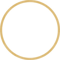 A simple wooden circle, possibly a craft hoop or part of a larger design, on a plain background © Joyko12