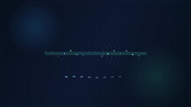 Mobile contactless payment animation with digital interface