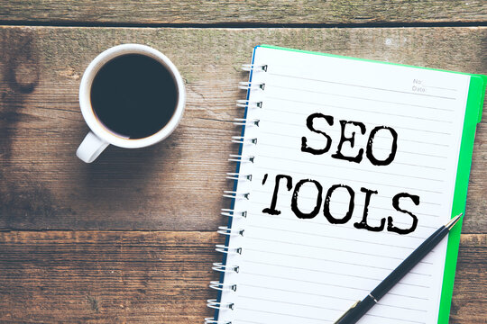 SEO TOOLS text on paper