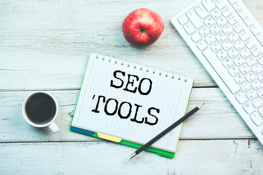 SEO TOOLS text on paper