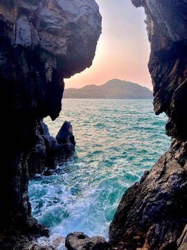 sunset over the sea