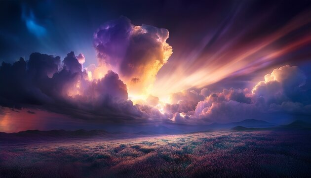 Dramatic Ethereal Cloudscape Light
