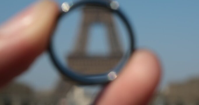 Eiffel Tower Framed Through a Wedding Ring in Paris, France