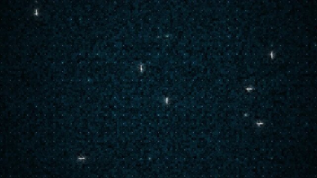 Abstract digital data pixels flickering and shimmering across dark tech background in futuristic cinematic aesthetic