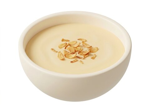 Delicious creamy potato soup topped with crispy shallots perfect for cozy meals and food enthusiasts