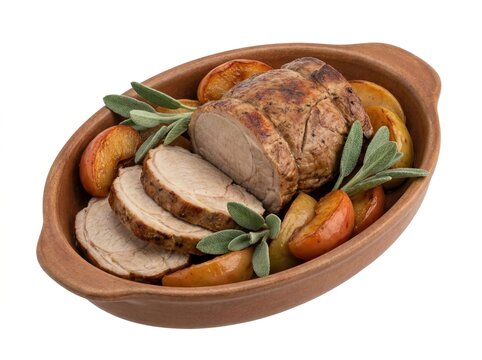 Delicious slow roasted pork paired with fresh apples and sage for a cozy autumn dinner
