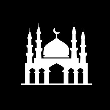 moscow vector illustration mosque silhouette, logo icon