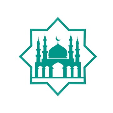 mosque vector illustration silhouette, logo icon