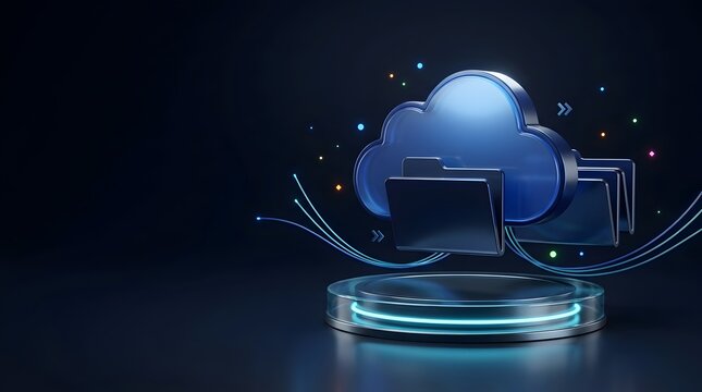 Cloud storage with folders and data transfer