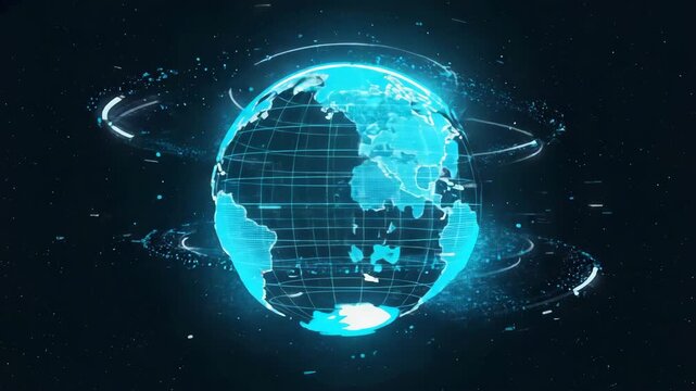 Digital Global Network Earth Visualization for Future Technology