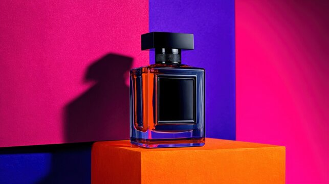 Hyper-Contrast Perfume Bottle Isolated on Transparent Background