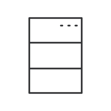 Dishwasher line icon. Editable stroke. Vector illustration