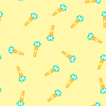 jigsaw human puzzle vector seamless pattern jigsaw human puzzle sign illustration