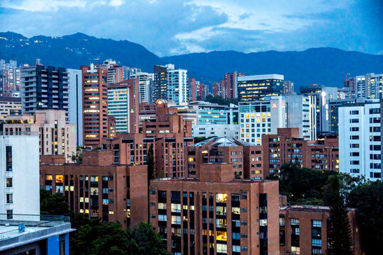 Aerial view of Medellin in Colombia