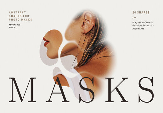 Bloom Organic Photo Masks For Poster And Print Design
