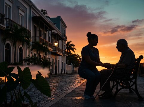 Friendship & Healing: Puerto Rico Healthcare Silhouette with Coqu&iacute; Frog"