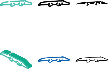 Fototapeta premium crocodile reptile color diversity icon vector. crocodile reptile sign. isolated symbol illustration