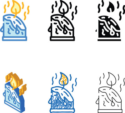aroma candles color icon vector. aroma candles mix sign. isolated symbol illustration