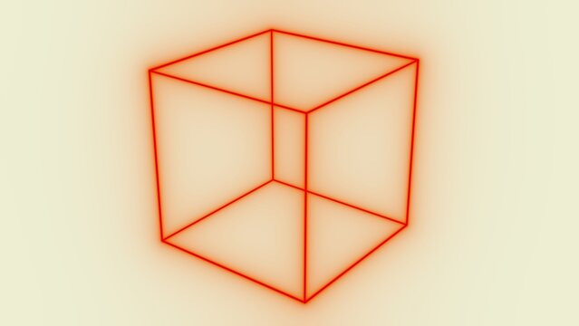 red wireframe cube, 3d geometric shape, digital technology, science research, internet power, energy performance, productivity efficiency, optimization capacity, scalability responsiveness