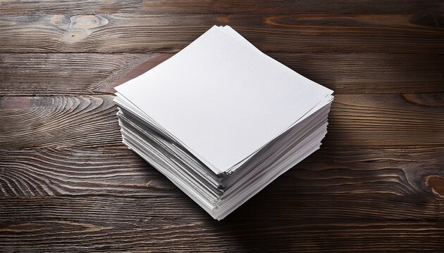 Stack Of Blank Paper Sheets Cut Out