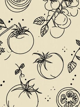 seamless pattern with apples and pears