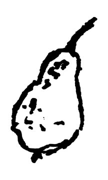 vector illustration of a pear