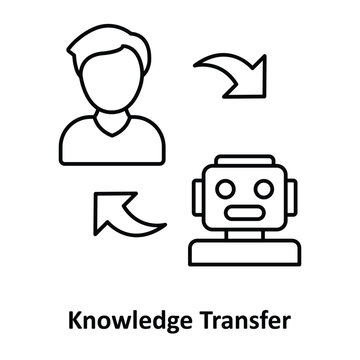 Knowledge Transfer Vector icon which can easily modify or edit