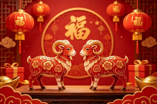 Sheep Year Theme Background 146