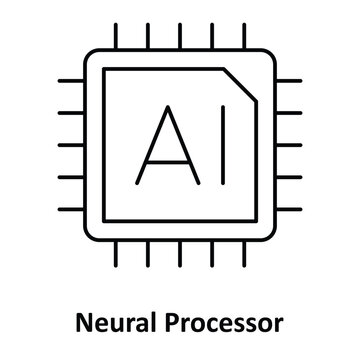 Neural Processor Vector icon which can easily modify or edit