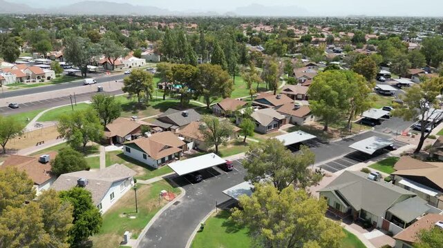Aerial 4K Drone View of Northpointe Community in Mesa Arizona