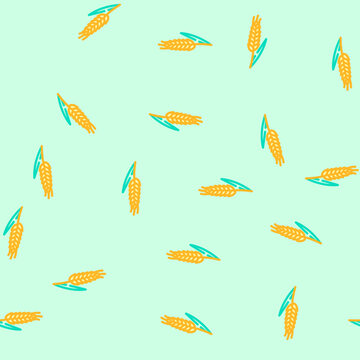 ear barley cereal vector seamless pattern ear barley cereal sign illustration
