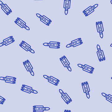 launch vehicle aeronautical engineer line seamless pattern launch vehicle aeronautical engineer thin line illustration