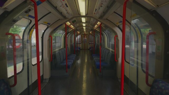 Empty London Underground Carriage Interior