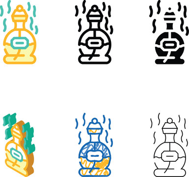 perfume scent color icon vector. perfume scent forms sign. isolated symbol illustration