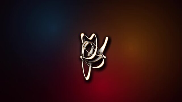 Abstract Sacred Calligraphy Seamless Loop Video Motion Graphic Background