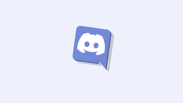 Discord social media application logo icon featuring the white Clyde mascot inside a blue chat speech bubble. Editorial use only.