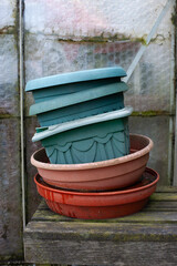 Fototapeta premium Plastic Pots