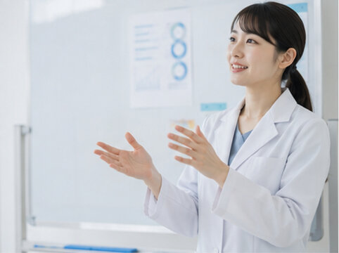 女性看護師,看護師,ナース,日本人看護師,日本人女性,笑顔,満面の笑み,笑う,明るい,親しみやすい,優しい,医療従事者,医療スタッフ,医療,病院,クリニック,診療所,介護施設,白衣,スクラブ,制服,看護,看護職,医療職,仕事,職業,働く女性,ポートレート,人物,正面,腕組み,立つ,安心,信頼,清潔感,親近感,患者ケア,コミュニケーション,チーム医療,病院スタッフ,ヘルスケア,採用,求人,看護師求人