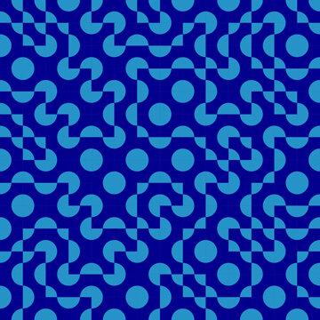 Fondo sin costuras de patr&oacute;n de laberinto en azul
