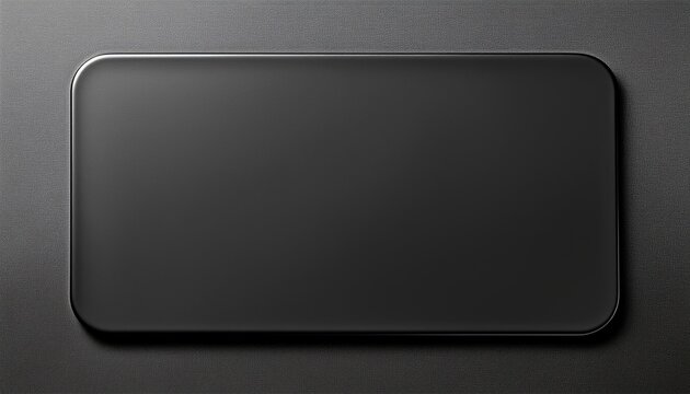 Black Blank Mousepad Rectangular Template With Transparent Background