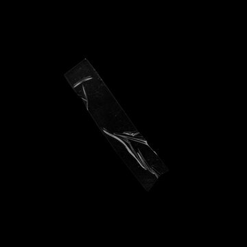 Crinkled Black Electrical Tape on Black Background &ndash; Diagonal Wrinkled Tape Texture Brush