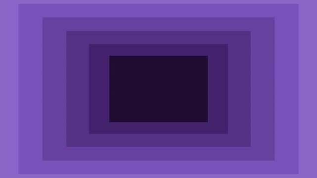 An abstract pattern of nested rectangular frames in graduating shades of purple, creating a tunnel effect with converging perspective.