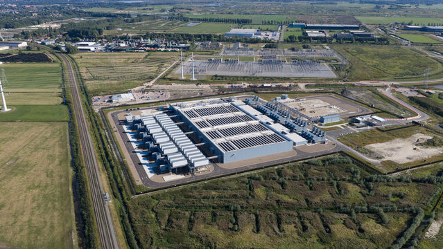 Aerial view of Groningen Westpoort AI Data Center in the Netherlands