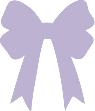 Flat Pastel Purple Ribbon Bow Silhouette Vector Icon 리본 실루엣 일러스트