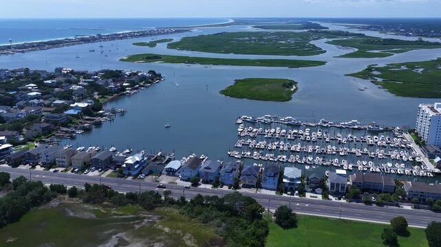 Wrightsville Beach, NC coastal living in beach front and marsh front homes and real estate for summer vacation destination