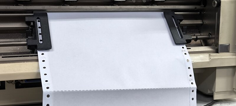 Continuous printers for document processing.